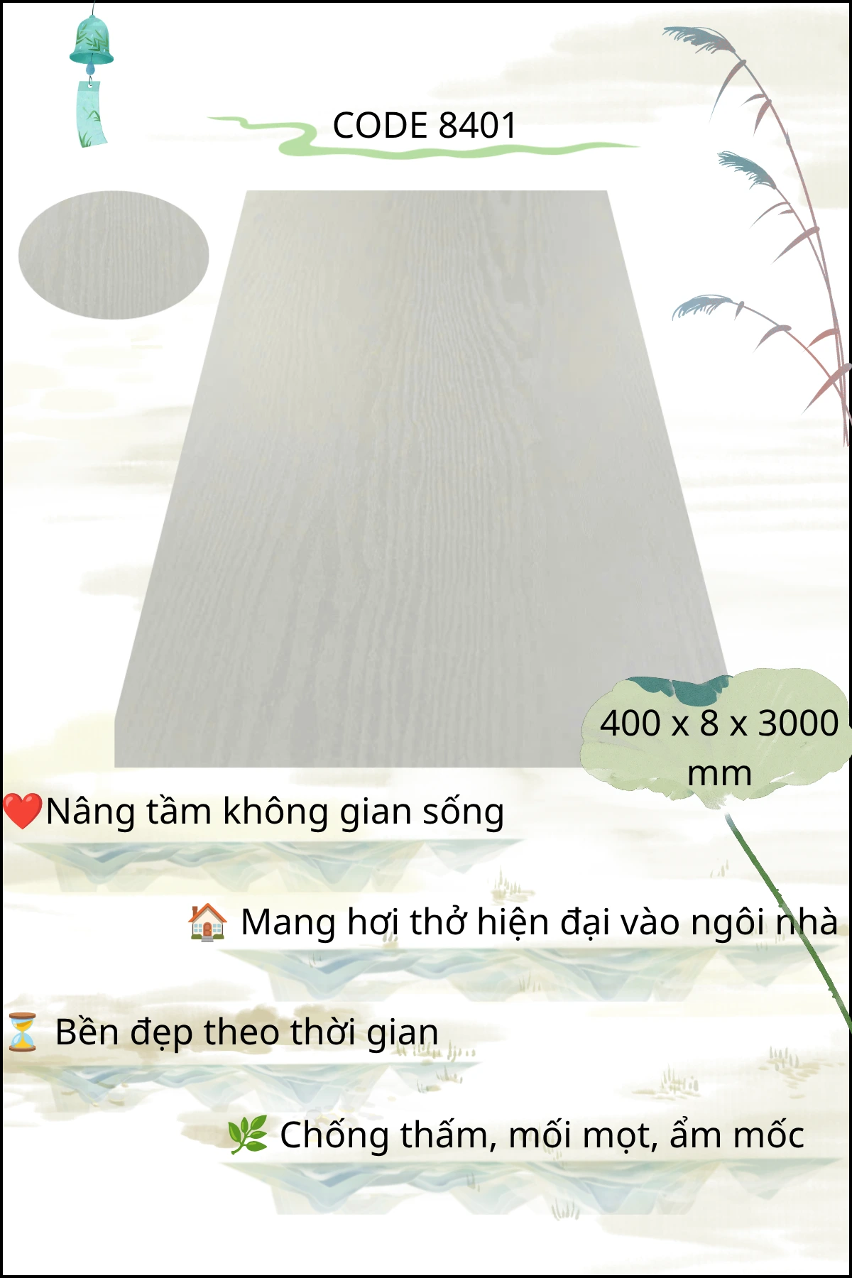 NANO 8401 TRẮNG VÂN GỖ